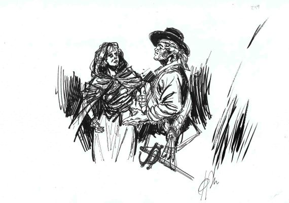 Joan Mundet | Original drawing – El Capitán Alatriste – Mundet | Origin Of Comics