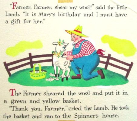 1968 MARY’S LITTLE LAMB DOLLIE TINGLE ORIGINAL drawing art BOOK PAINTING farmer | eBay US (Buy It Now)