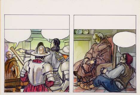 Manara | Christophe Colomb, planche n°1A au feutre, à… | AZ auction