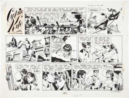 Jerry Skelly Captain Kate Sunday Comic Strip Original Art dated 4-14-68 (King Features Syndicate, 1968). This - | Heritage