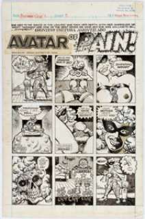 Steve Stiles Bizarre Sex #5 Inside Back Cover Original Art (Kitchen Sink Press, 1976). Leave it to Underground - | Heritage