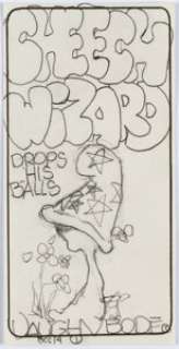 Vaughn Bodé - Cheech Wizard Preliminary Artwork Original Art (c. 1970). Only the panel border is inked - | Heritage