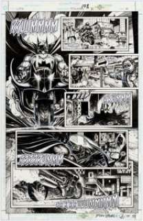 Eddy Newell Batman: Legends of the Dark Knight #108 Page 16 Original Art (DC, 1998). Great motorcycle chase -