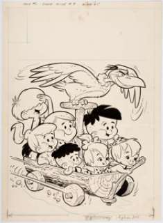 Harvey Eisenberg Cave Kids #9 Cover  Original Art (Gold Key, 1965). ... | Heritage