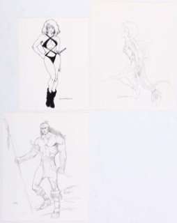 Jan Duursema - Wyynde (of Arion Lord of Atlantis), and Others - Commission Illustration Orig... (Total: 3)
