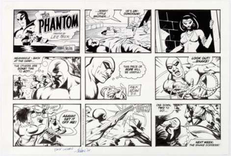 Graham Nolan The Phantom Sunday Comic Strip dated 3-2-03 Original Art (King Features Syndica... (Total: 2) | Heritage