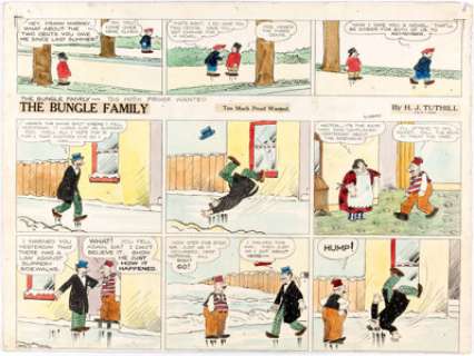 Harry J. Tuthill The Bungle Family Sunday Original Art dated 12-16-28 (McNaught Syndicate, 1928). Titled - | Heritage