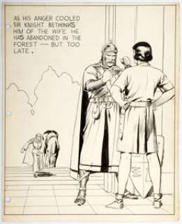 Hal Foster Prince Valiant Partial Sunday Comic Strip (King Features Syndicate, c. 1940s). This single panel - | Heritage