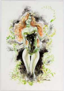 Yildiray Cinar - Poison Ivy Illustration Original Art (2009). Poison Ivy can give you that funny tingling, -