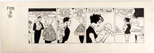 Chester Gould Dick Tracy Daily Comic Strip dated 2-8-61 (Chicago Tribune, 1961).... | Heritage