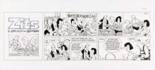 Jim Borgman Zits Sunday Comic Strip Original Art dated 5-13-2001 (King Features Syndicate, 2001).... | Heritage