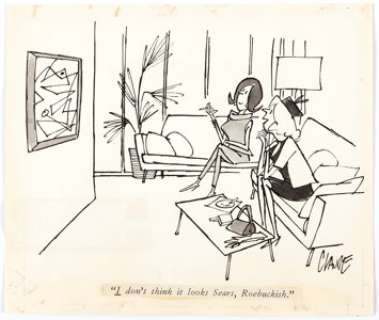 Claude Smith The New Yorker Gag Illustration Original Art (New Yorker, 1962)....