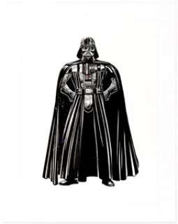 Rick Hoberg Star Wars Darth Vader "Front View" Licensing/Style Guide Illustration Original Art (Lucas Films, undat... | Heritage