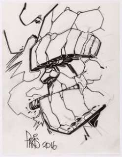 Paris Cullins and Shane Davis - The Thing and Captain Marvel Commission Illustrations Original Art Group of 2 (2016/2012).... (Total: 2 Original Art)