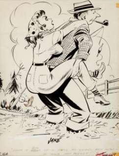 Jack Cole (as Jake) Jest Gag Illustration Original Art and Jack Cole and Plastic Man Book Group of 2 (... (Total: 2 Items) | Heritage