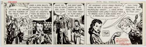 Milton Caniff Steve Canyon Daily Comic Strip Original Art dated 12-9-50 (Field Enterprises, 1951).... | Heritage