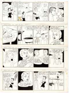 Zack Mosley Smilin‘ Jack Daily Comic Strip Original Art Group of 17 (News Syndicate Co, 1958). ... (Total: 17 Original Art)