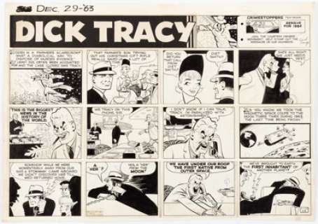 Chester Gould Dick Tracy Sunday Comic Strip Original Art dated 12-29-63 (Chicago Tribune, 1963).... | Heritage