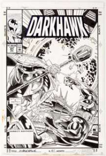 Tod Smith and Ian Akin Darkhawk #41 Cover Original Art (Marvel, 1994)....