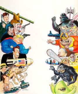 Bill Wray Super Cracked V2#2 Cover Original Art (Globe Communications Corp, 1988).... | Heritage