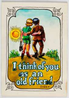 Robert Crumb Monster Greeting Cards #13 Illustration Original Art (Topps, 1965).... | Heritage