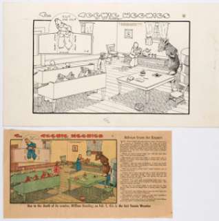 William Donahey Teenie Weenies Last Sunday Comic Strip Original Art and Tear Sheet dated 2-15-70 (News Syndicate, ... (Total: 2 Items) | Heritage