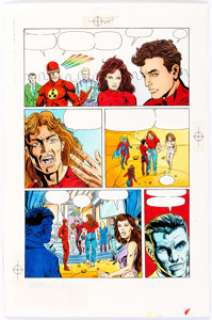 - Maria Beccari and Others Harbinger #6 Story Page 1 Color Production Original Art (Valiant, 1992)....