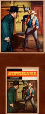 Topps TV Westerns Trading Cards #10 "Gunsmoke: Showdown" Painting Original Art (Topps, 1958).... | Heritage