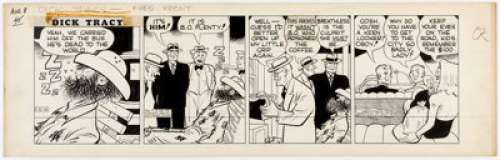 Chester Gould Dick Tracy Daily Comic Strip Original Art dated 8-8-45 (Chicago Tribune, 1945).... | Heritage