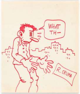 Robert Crumb Flakey Foont Large-Scale Sketch Original Art (1970).... | Heritage