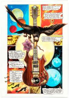 Timothy Truman Grateful Dead Almanac "Jerry’s Guitar" Original Art (97)... | Heritage