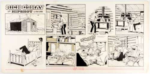 Stan Lynde Rick O’Shay Sunday Comic Strip Original Art, dated 2-18-73 (Chicago Tribune Syndicate, 1973). ... | Heritage