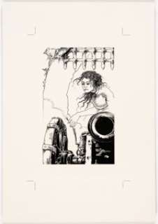  - John Stewart - Paperback Novel Illustrations Original Art Group of 7 (Heyne, c. c. 1970s-1980s).... (Total: 7 Original Art)