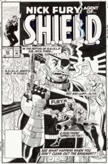  - John Heebink and Mike Manley Nick Fury Agent of S.H.I.E.L.D. #43 Cover Original Art (Marvel, 1993)....