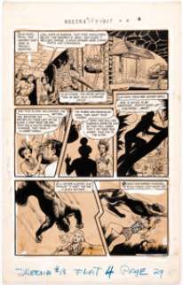 Jay Disbrow, Matt Baker, Alex Blum, and Others Sheena, Queen of the Jungle #18 Re-formatted Original Art Panel Pag...