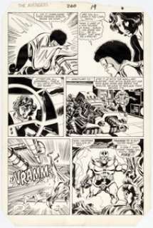 John Buscema and Tom Palmer The Avengers #260 Story Page 15 Original Art (Marvel, 1985). Captain Marvel and Wasp - | Heritage