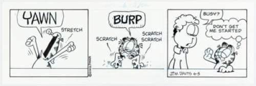 Jim Davis Garfield Daily Comic Strip Original Art dated 6-3-2002 (Paws/Universal Press Syndicate, 2002).... | Heritage