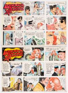 Dale Messick Brenda Starr Reporter Sunday Comic Strip Original Art and Color Guide Group of 3 (Chicago Tribune, 19... (Total: 3 Original Art)