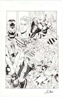 Chris Batista and Dan Panosian The Order #2 Story Page 7 Original Art (Marvel, 2002). Namor, Hulk (Mr. Fixit), -