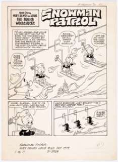 Kay Wright Walt Disney Huey, Dewey, and Louie Junior Woodchucks #60 Complete 11-Page Story "Snowman - | Heritage