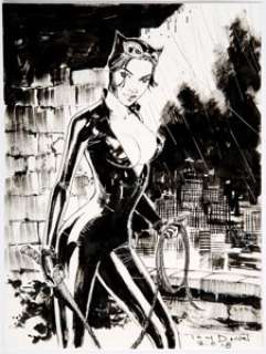 Tony Daniel - Catwoman Specialty Illustration Original Art.  The sexy and mischievous cat-burglar is illustrated - | Heritage