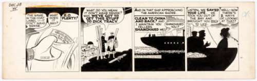 Chester Gould Dick Tracy Daily Comic Strip Original Art dated 12-28-45 (Chicago Tribune Syndicate, 1945). The - | Heritage