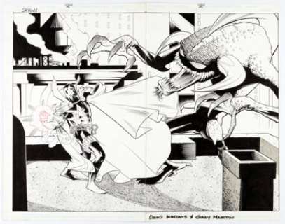 David Williams and Gary Martin Spawn #17 Pin-Up Original Art (Image, 1994)....