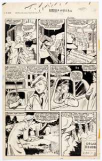 Matt Baker and John Forte (art team attributed) Rangers Comics #44 Story Page 4 Glory Forbes Original Art (Fiction -