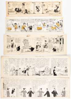 Charles "Doc" Winner, Harry Tuthill, and Other Artists - Tubby, The Bungle Family , etc. , Daily Comic Strips Original Art Group of 5 (1920s-30s).