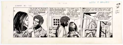 Jorge Longaron - Friday Foster Daily Comic Strip Original Art dated 11-09-70 (Chicago Tribune Syndicate, 1970).