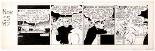 Chester Gould | Dick Tracy Daily Comic Strip Original Art dated 11-15-47 (Chicago Tribune, 1947). | Heritage