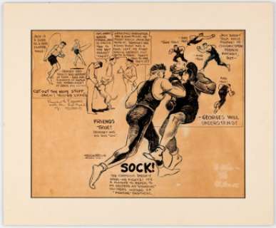 Carey Orr, Lank Leonard, and Others - Jack Dempsey and Other Sports Comics Panels Original Art (1920s-70s).... (Total: 11 Original Art)