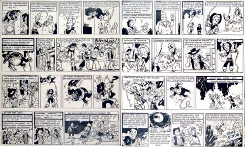 Tibet | Chick bill Chick bill contre l’invisible Double planche de fin Encre | Kahn et Associés