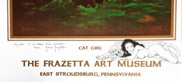 Frank Frazetta | FRANK FRAZETTA 1990 LIMITED EDITION LITHO w/DRAWING | Tri-State Original Art